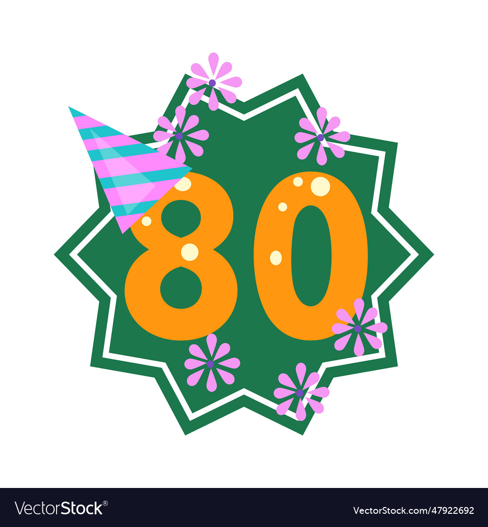 Eighties anniversary Royalty Free Vector Image