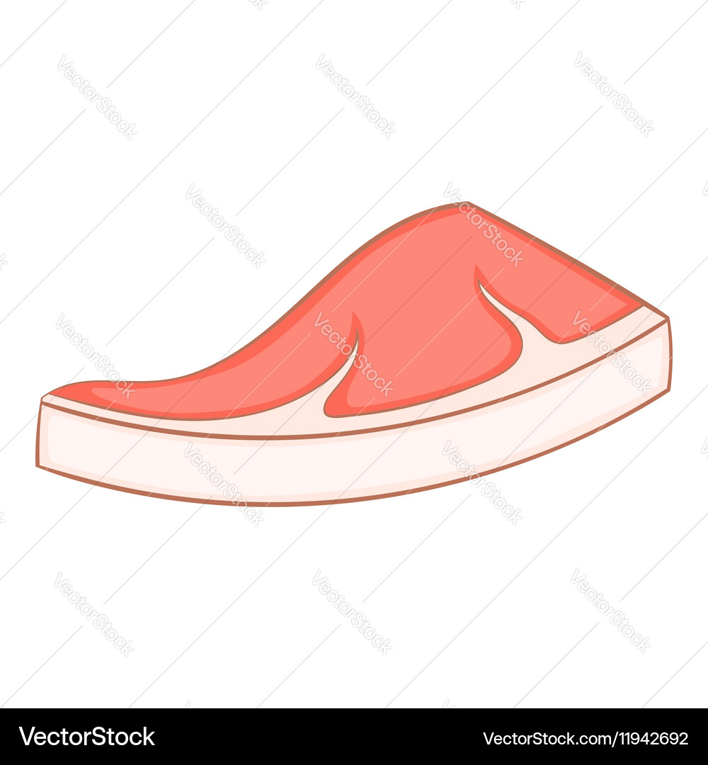 Fat meat icon cartoon style Royalty Free Vector Image