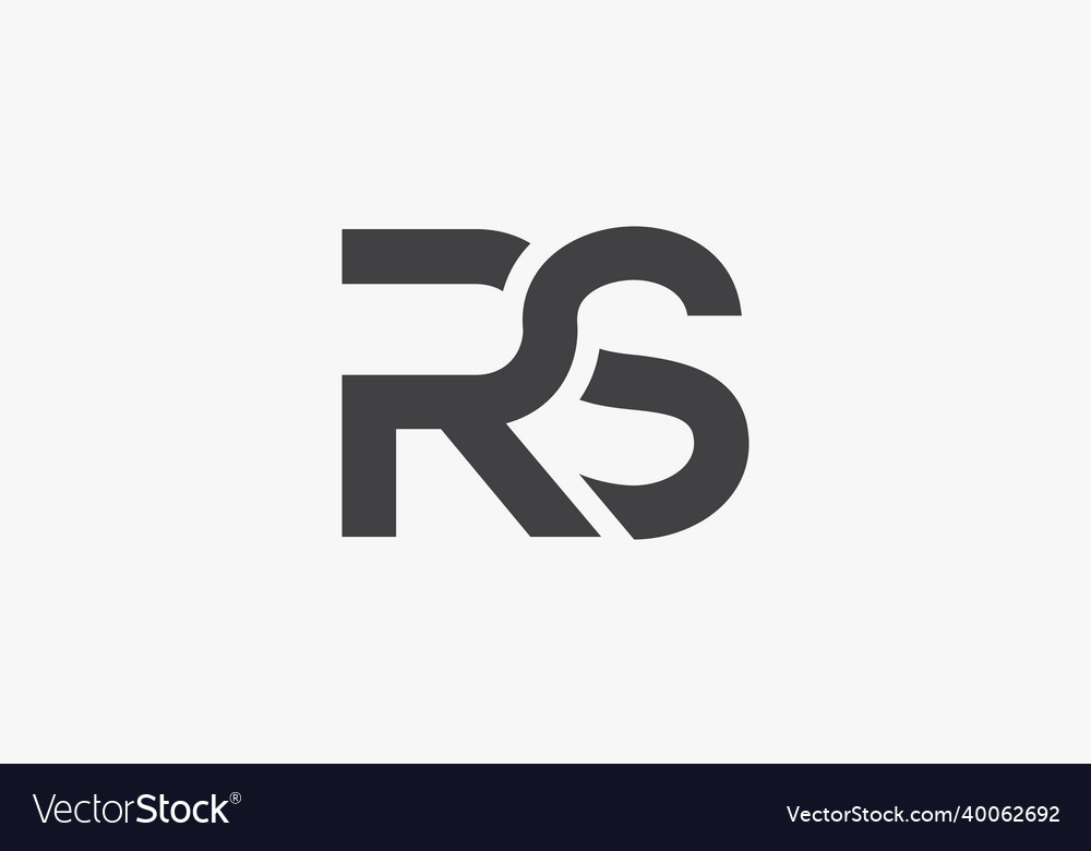 Letter rs logo isolated on white background vector image Letter rs logo isolated on white background