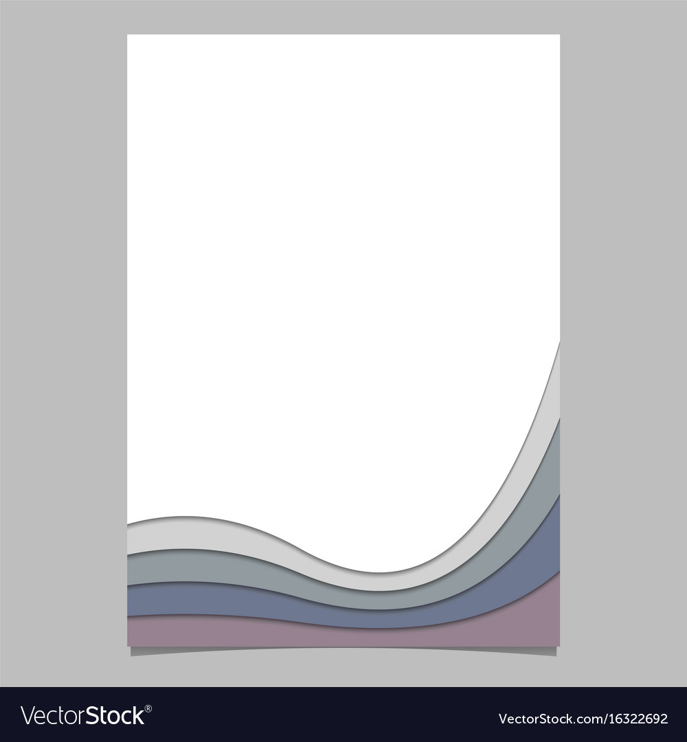 Page template from curved stripes - poster Vector Image