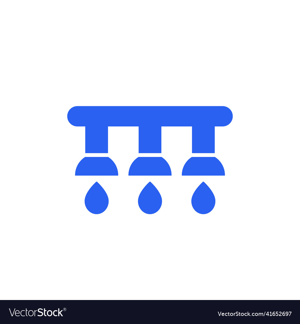 Irrigation system icon on white