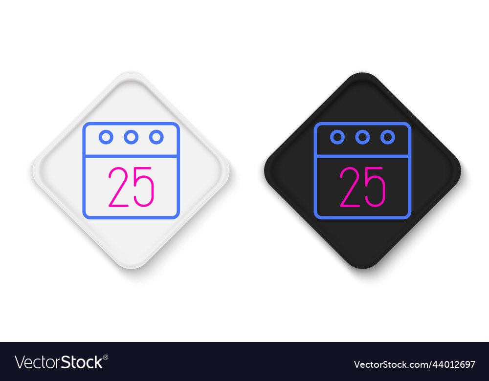 line-christmas-day-calendar-icon-isolated-vector-image
