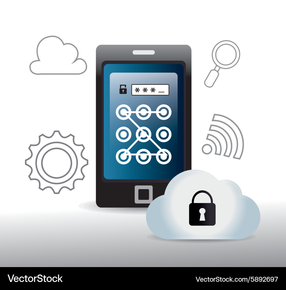 Security system design Royalty Free Vector Image