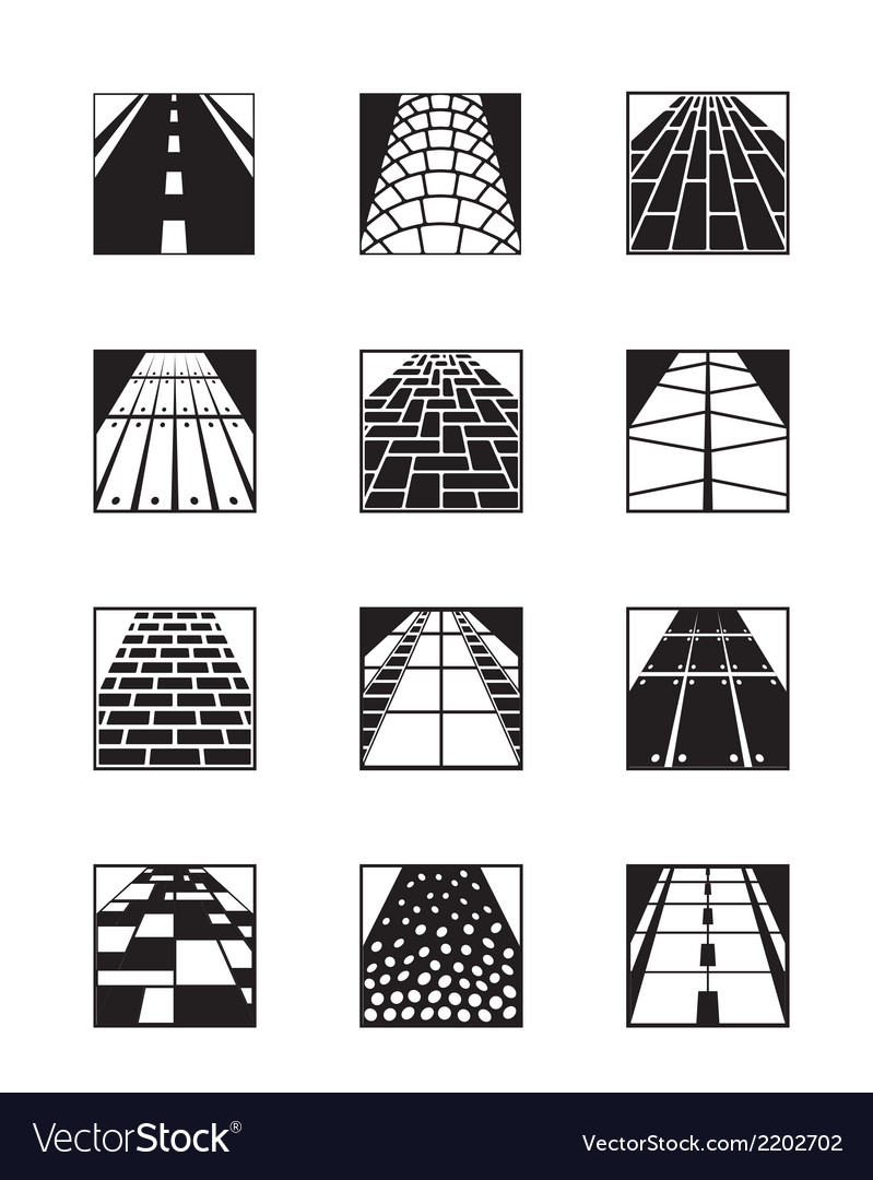 Different types of road surfaces