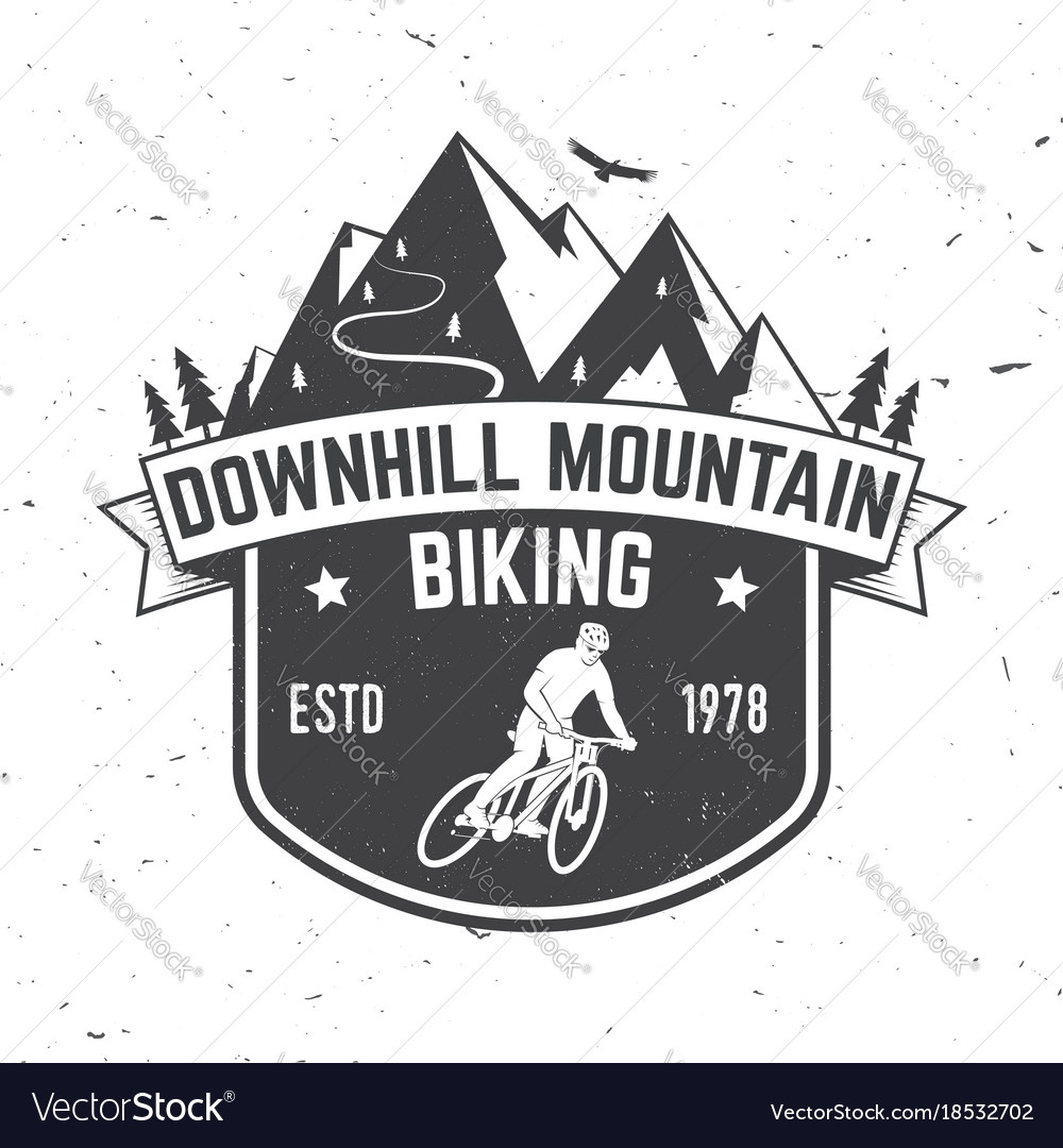 Downhill mountain biking Royalty Free Vector Image