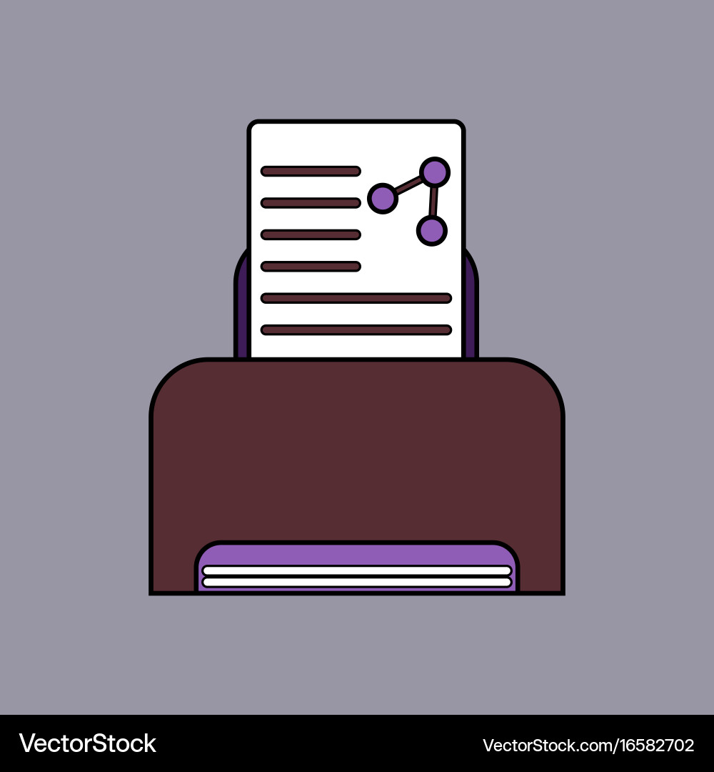 Flat icon design collection molecules and printer Vector Image