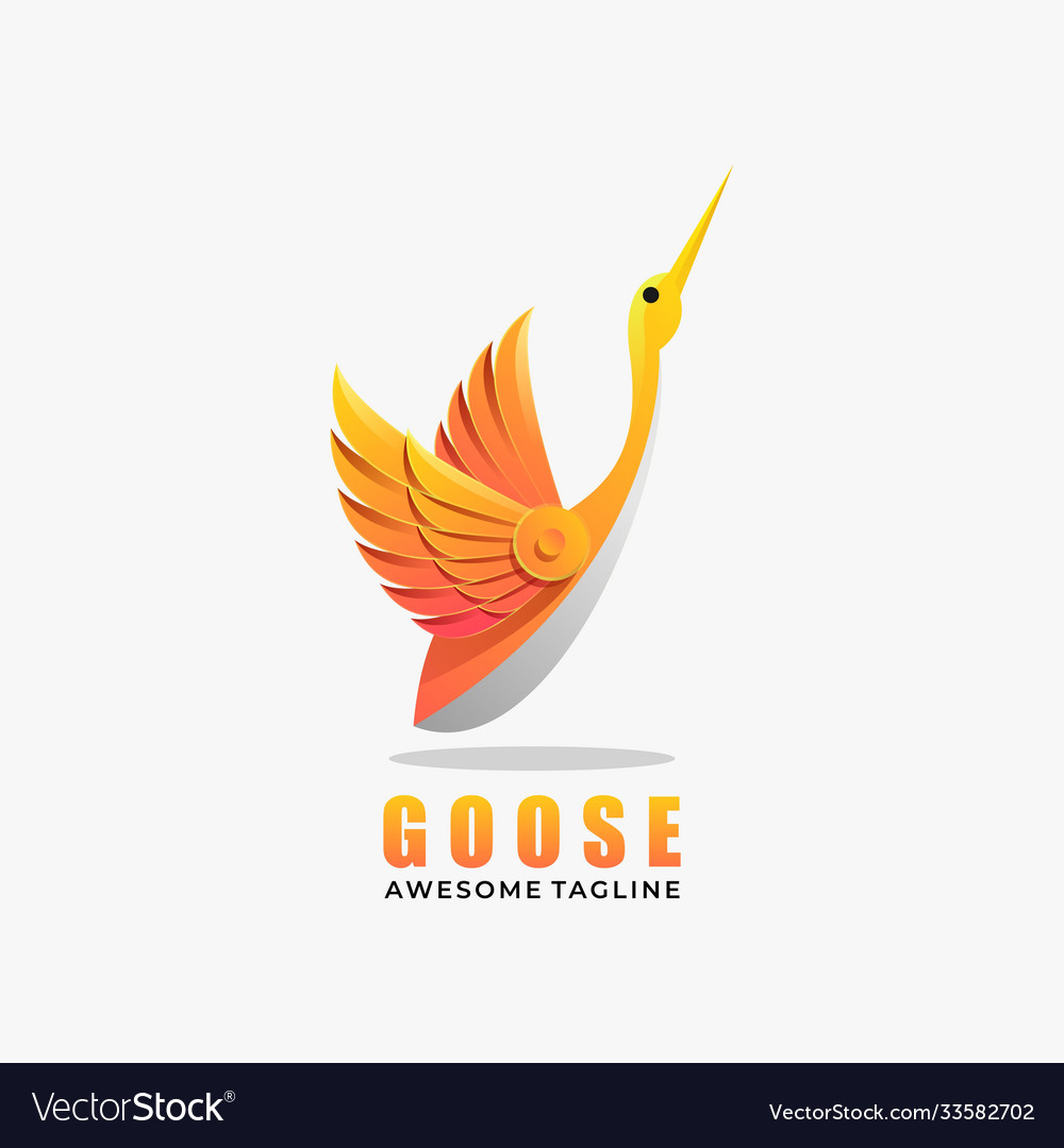 Logo goose gradient colorful style