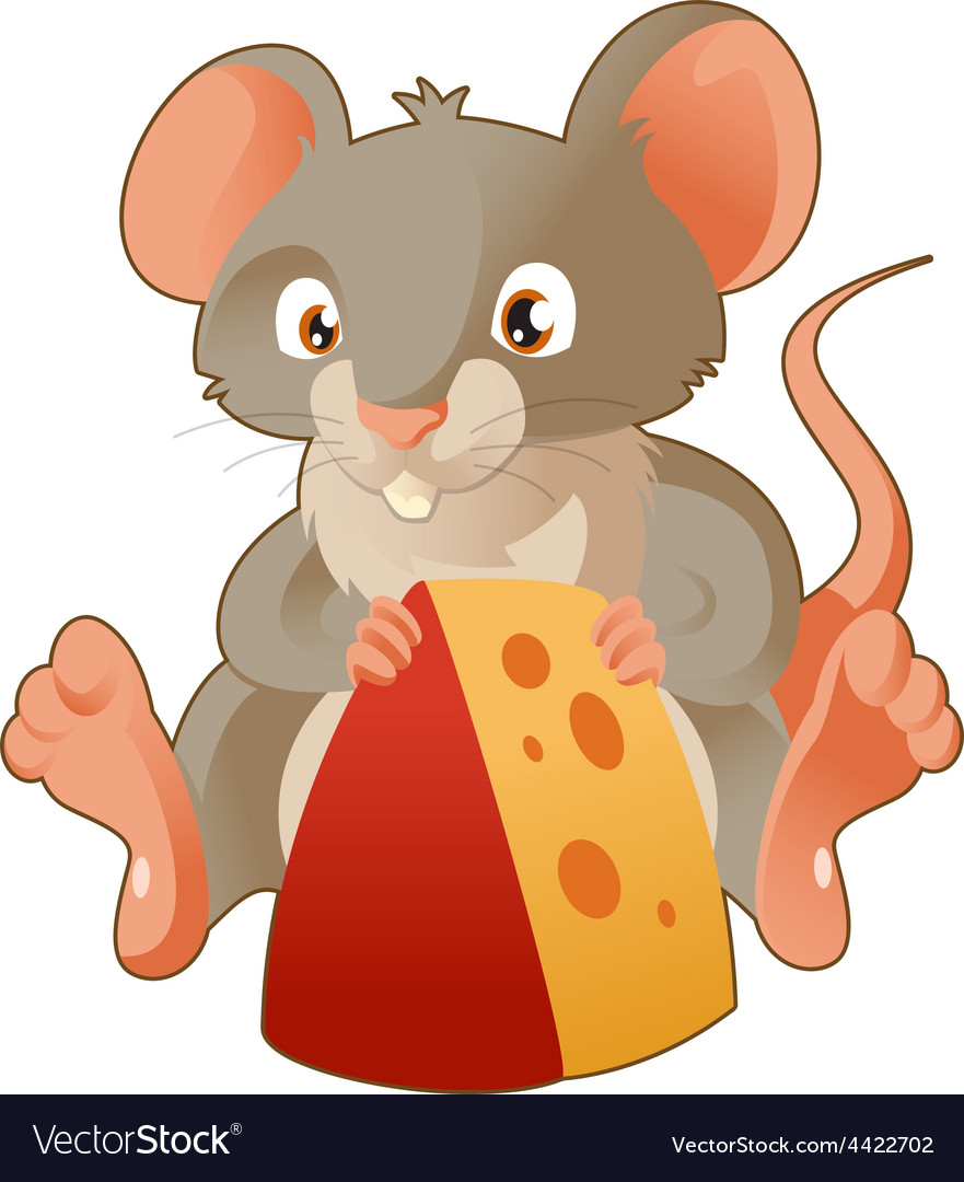 Mouse and cheese Royalty Free Vector Image - VectorStock