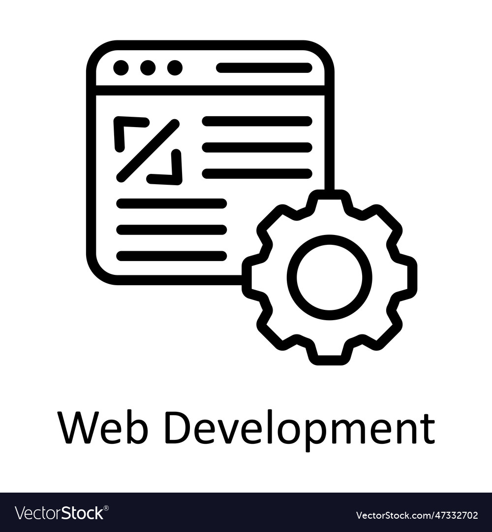 Web development outline icon design illu Vector Image