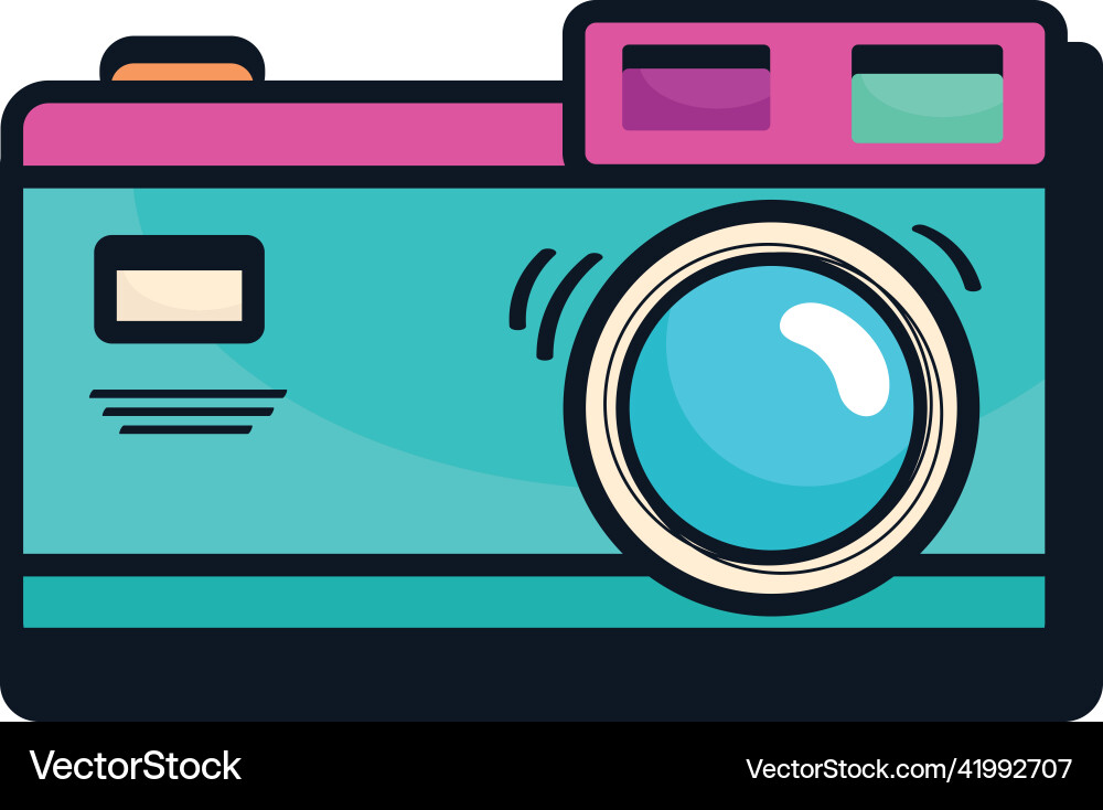 Camera nineties patch Royalty Free Vector Image