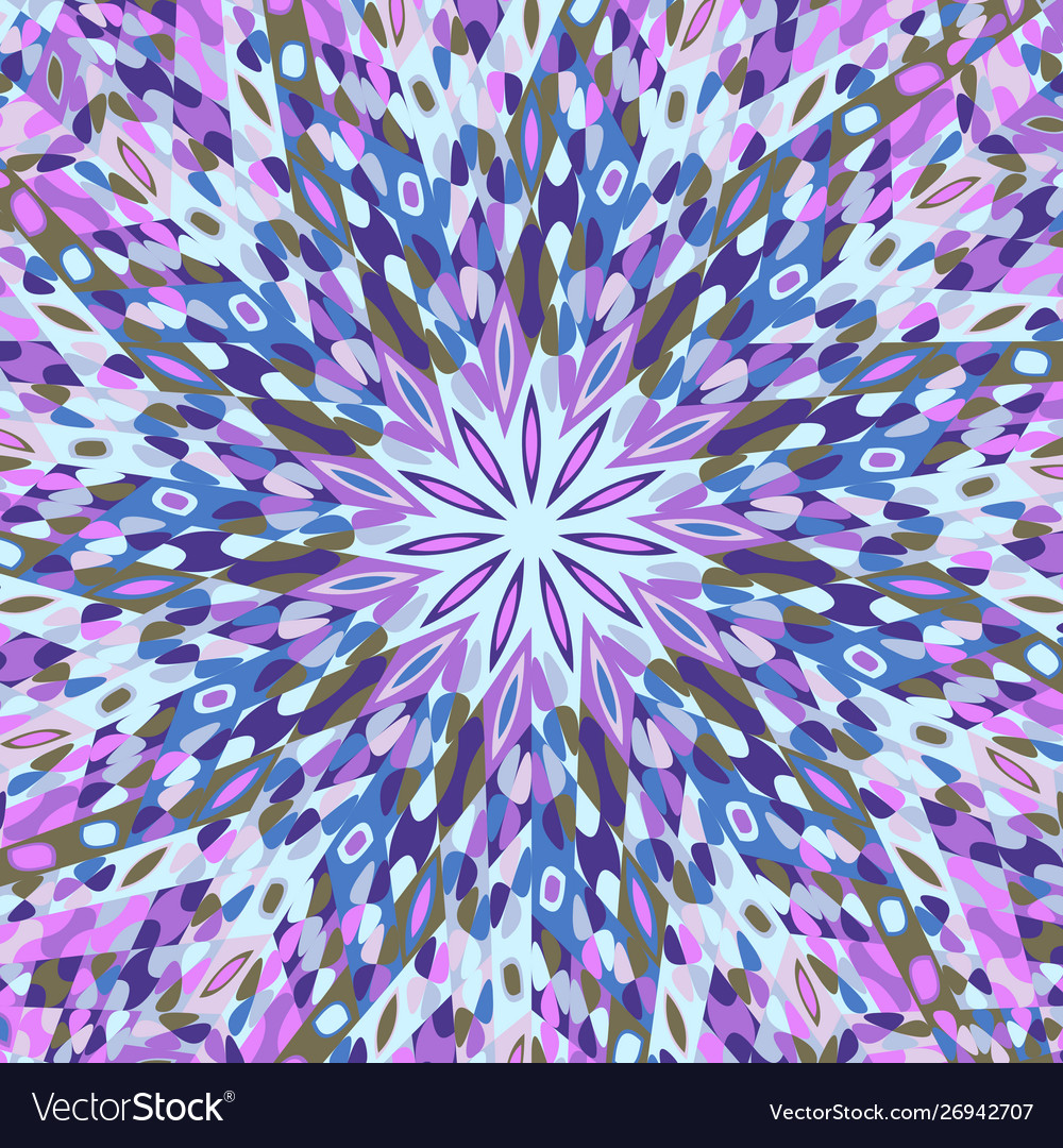 Colorful dynamic geometrical abstract radial Vector Image