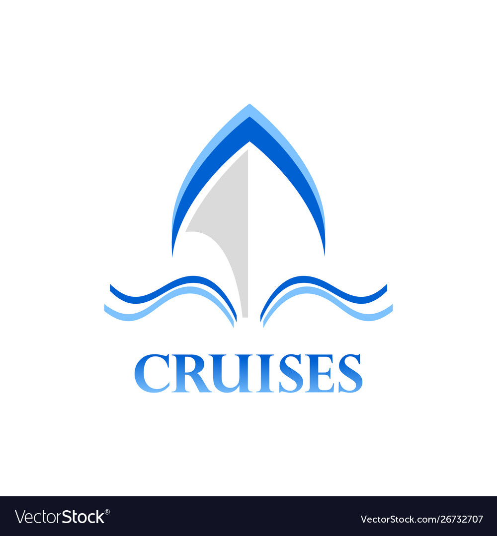 Cruise logo template Royalty Free Vector Image