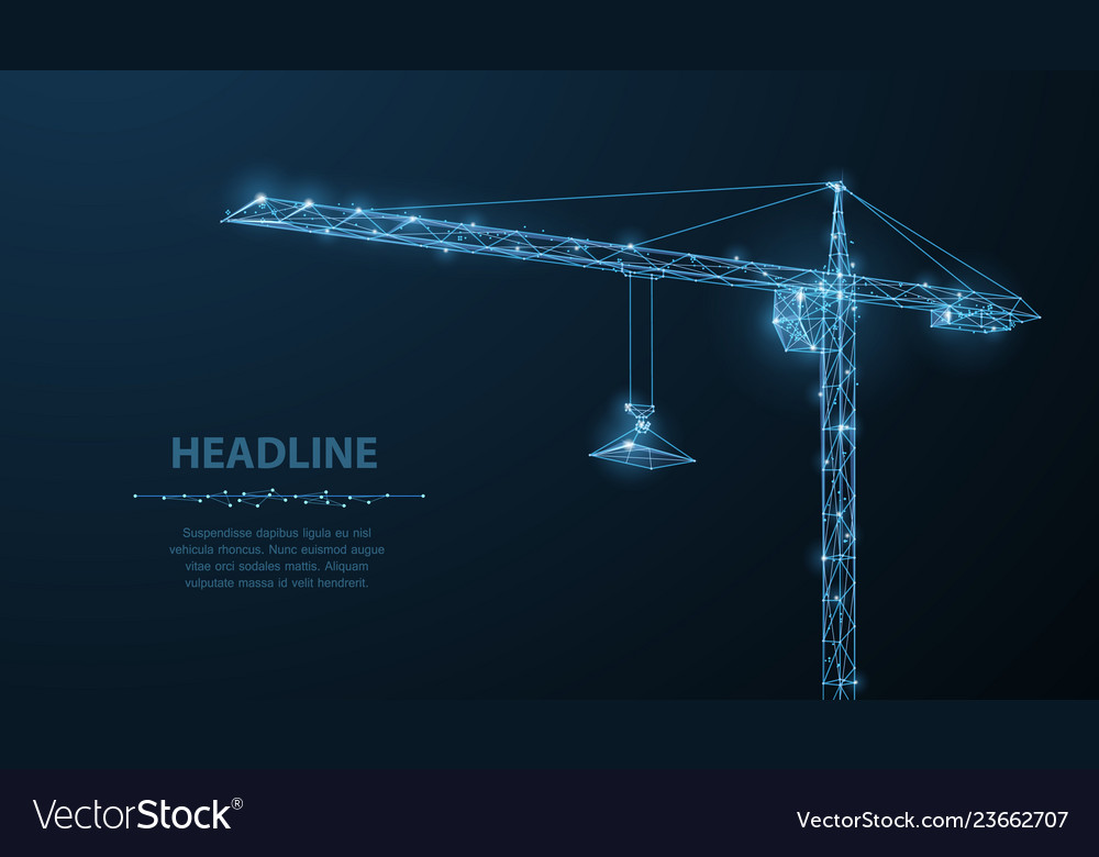 Crune abstract wireframe on dark Royalty Free Vector Image