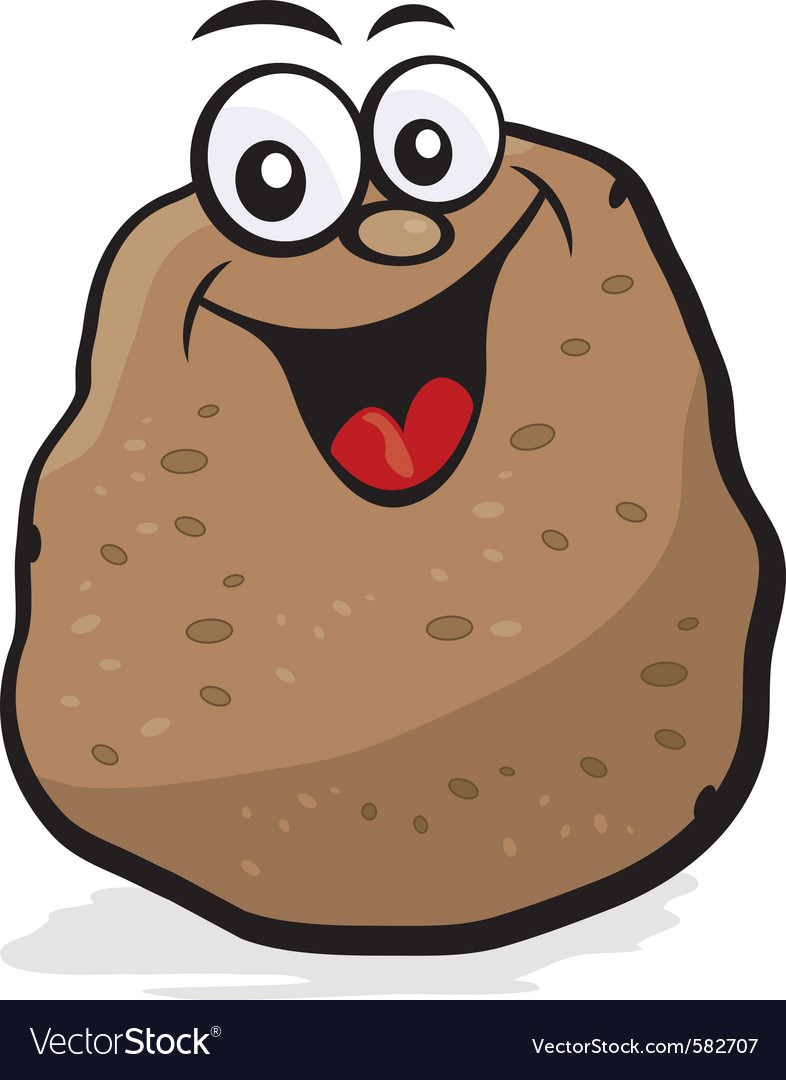 Happy Potato Character Royalty Free Vector Image 0844