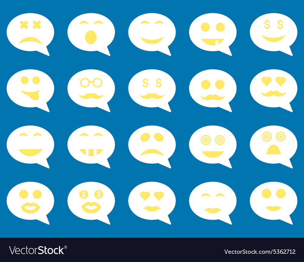 Chat emotion smile icons