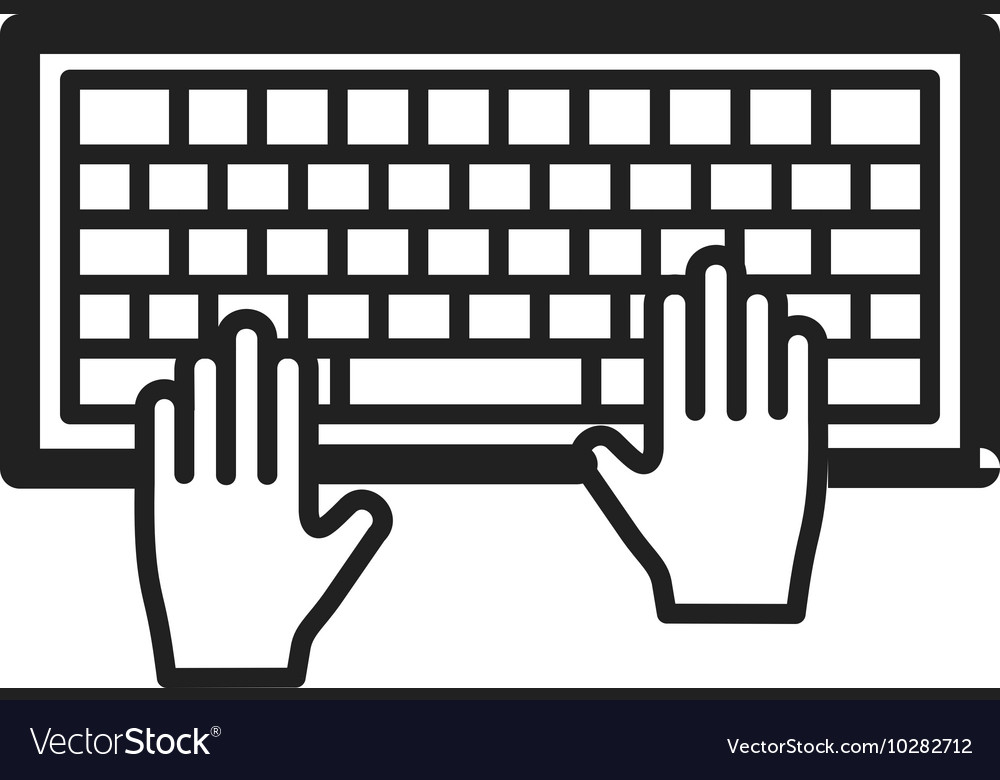 Using keyboard Royalty Free Vector Image - VectorStock