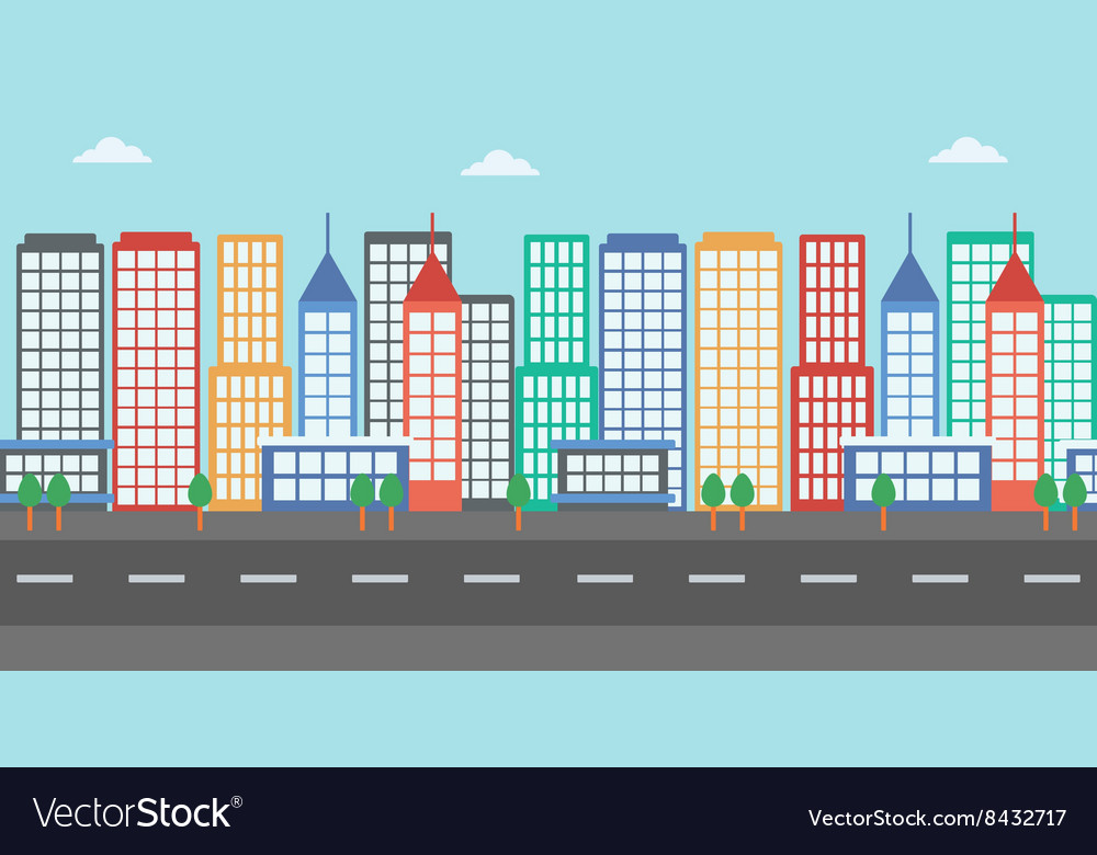 Background of modern city Royalty Free Vector Image