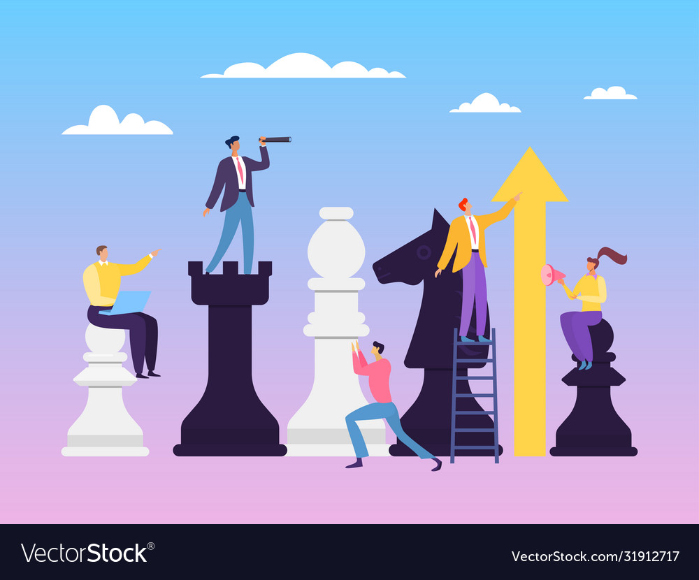 Chess table online game app concept strategy Vector Image