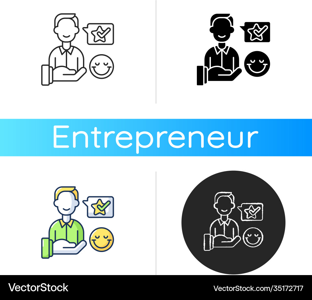 Customer satisfaction icon Royalty Free Vector Image