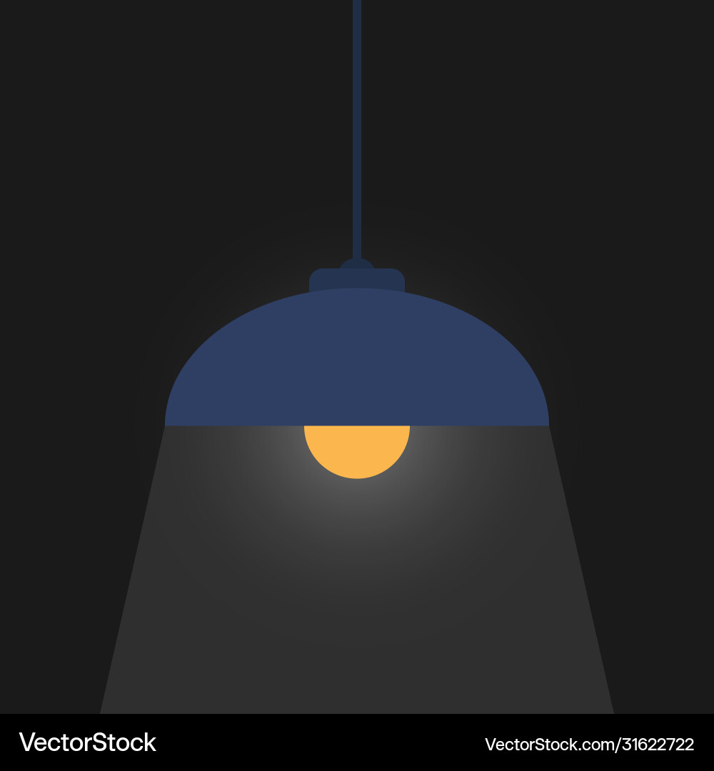 Color pattern lampshade with light bulb Royalty Free Vector
