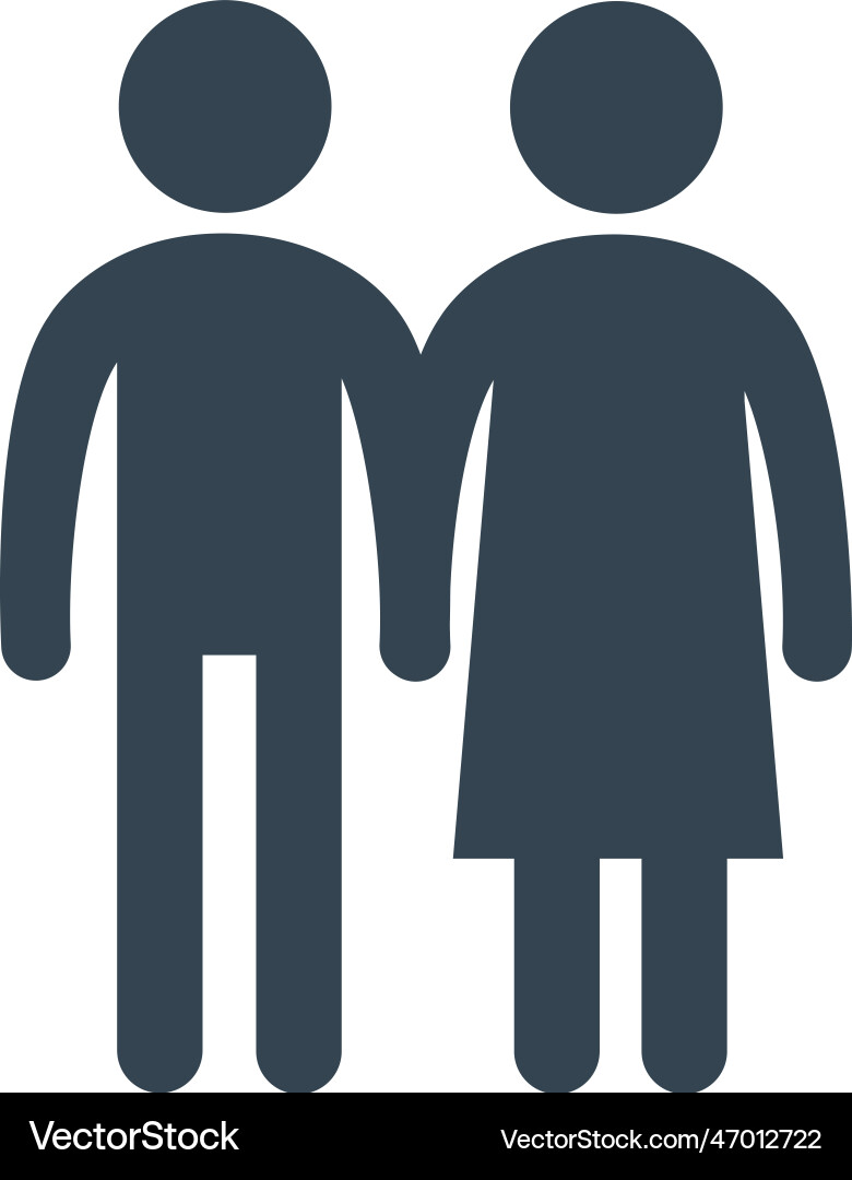 Couple Holding Hands Icon Royalty Free Vector Image