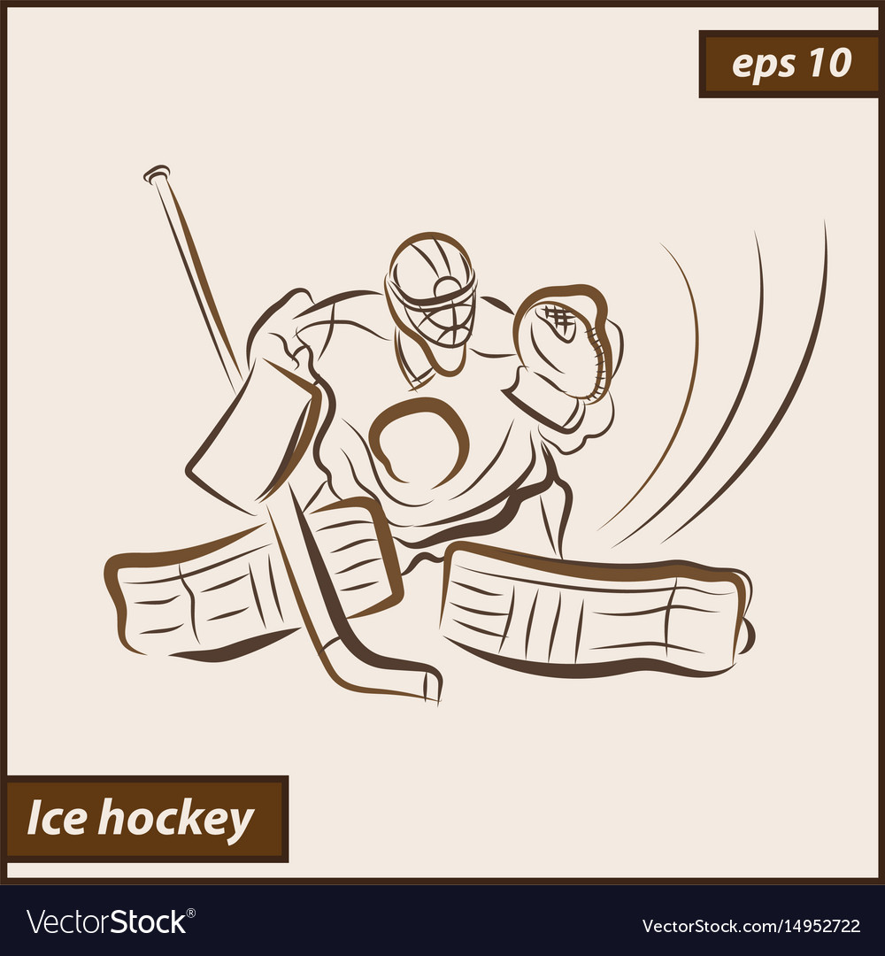 Shows a hockey