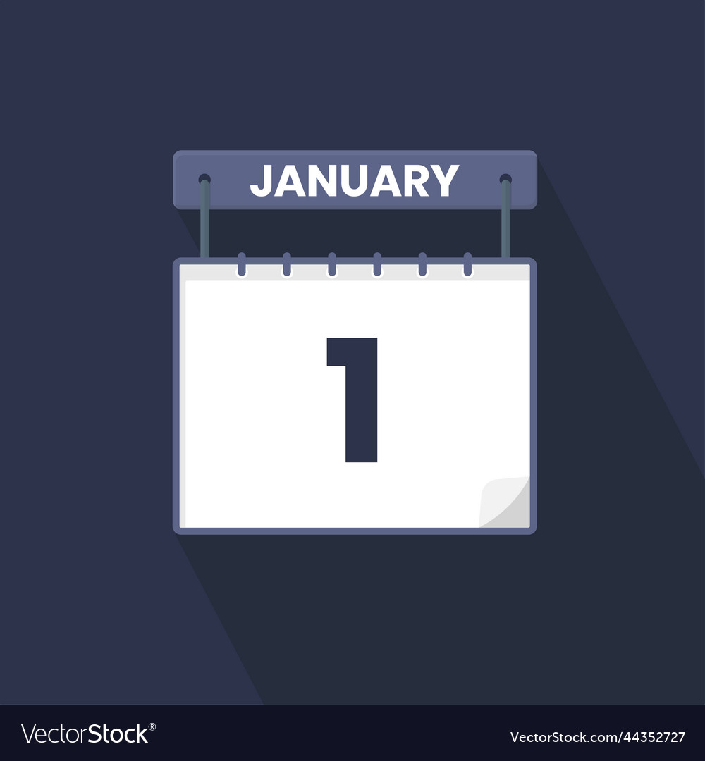 1st january calendar icon january calendar date Vector Image 1st january calendar icon january calendar date Vector Image
