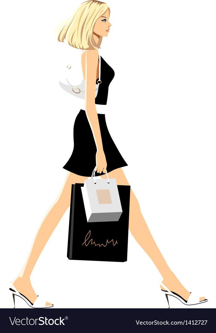 Side view fashion sale illustration