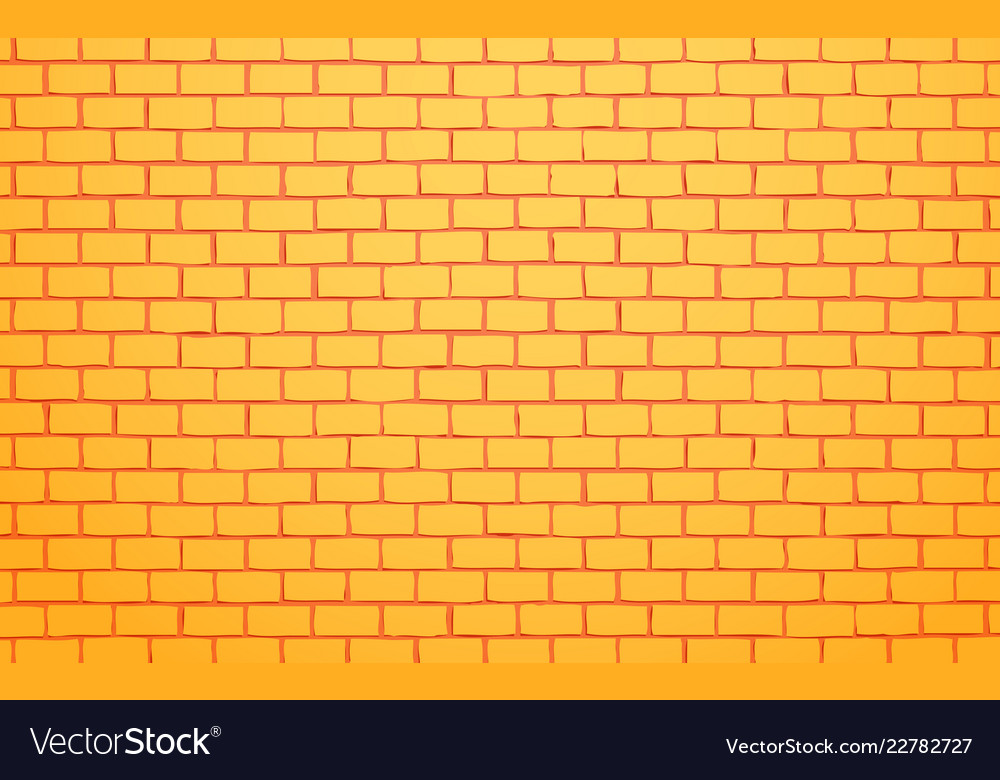 Yellow Brick Wall Background Royalty Free Vector Image