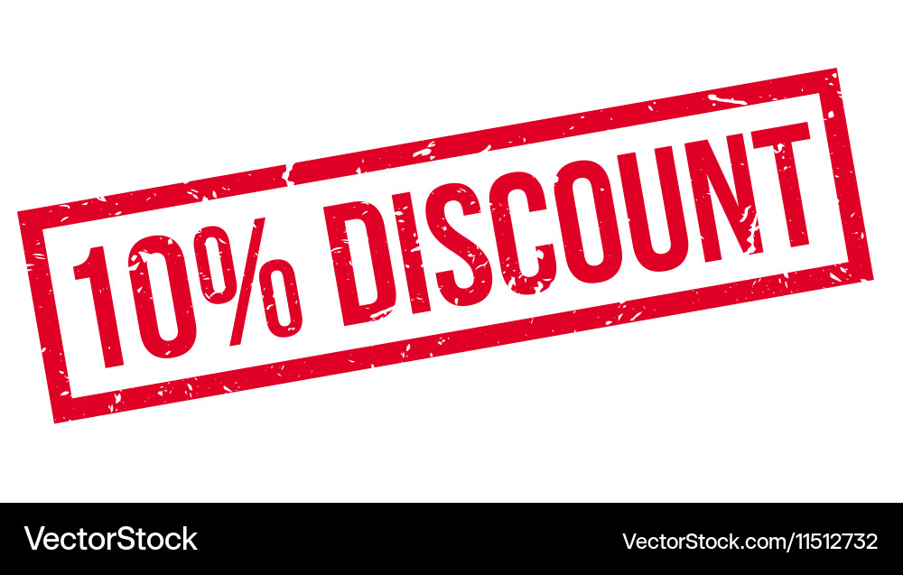 10 percent discount rubber stamp Royalty Free Vector Image