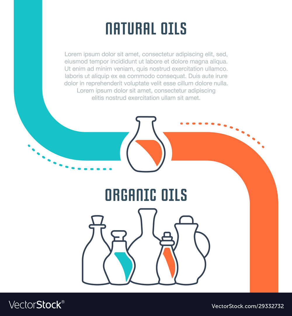 Website Banner And Landing Page Organic Oils Vector Image