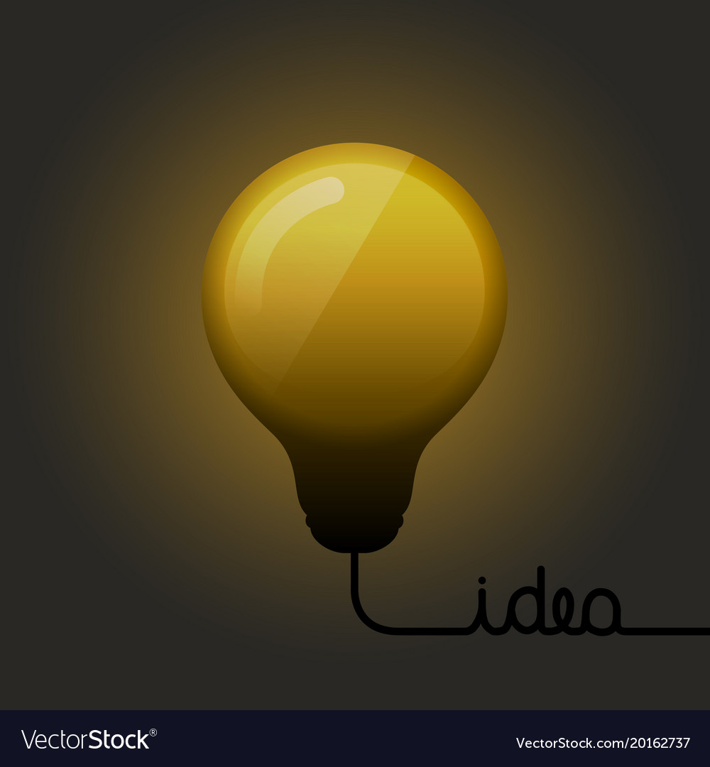 Shining light bulb Royalty Free Vector Image - VectorStock