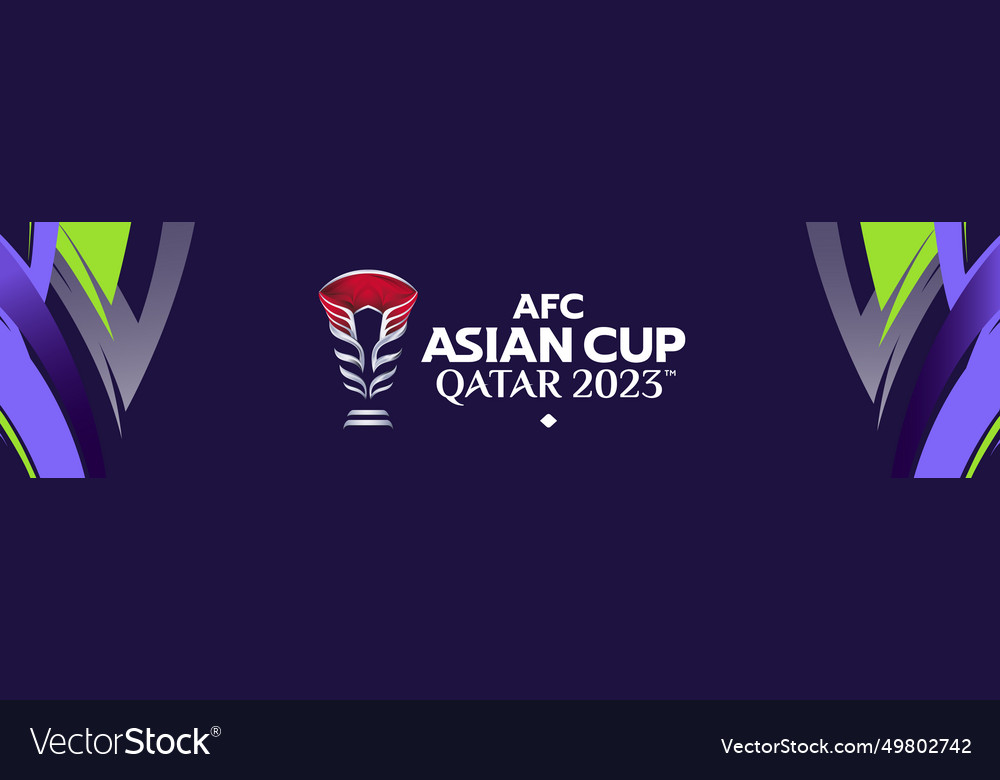 Afc asian cup qatar 2023 logo asia football Vector Image