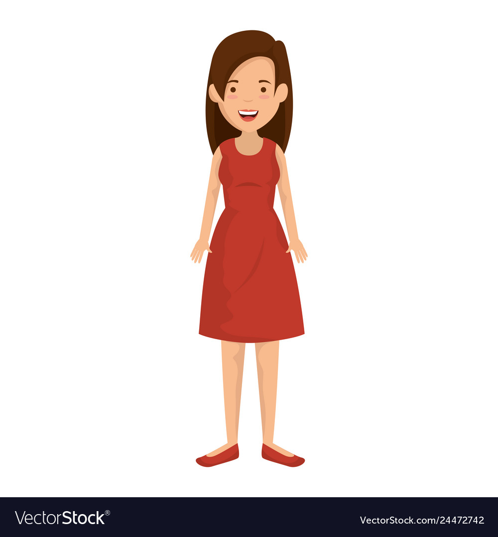 Beautiful and young woman character Royalty Free Vector