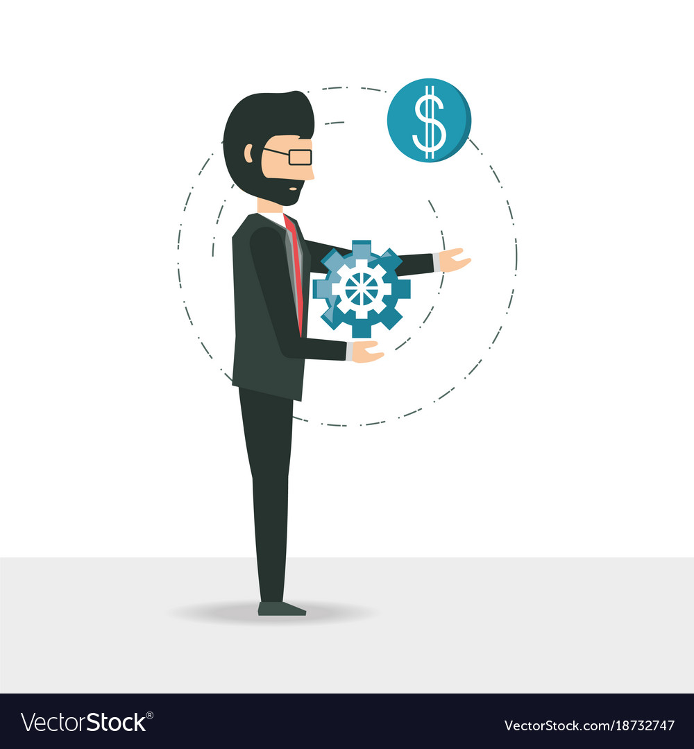 Cartoon businessman design concept