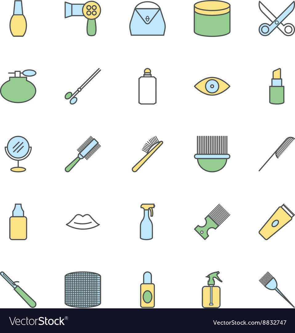 Hair salon bold icons 2 Royalty Free Vector Image Hair salon bold icons 2 Royalty Free Vector Image