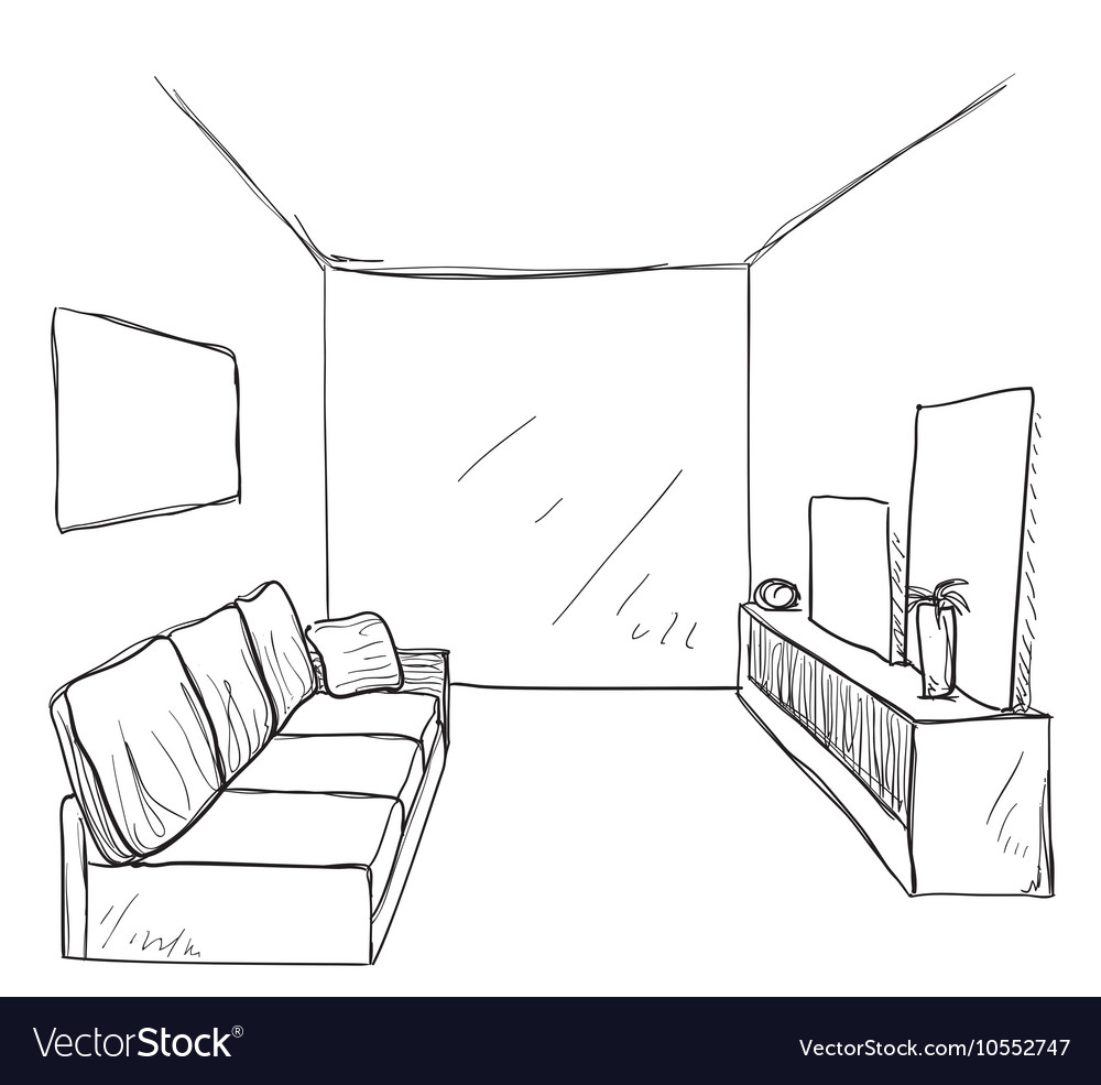 The Most Beautiful Living Room Architecture Sketch  Living room clipart  Interior sketch Perspective room