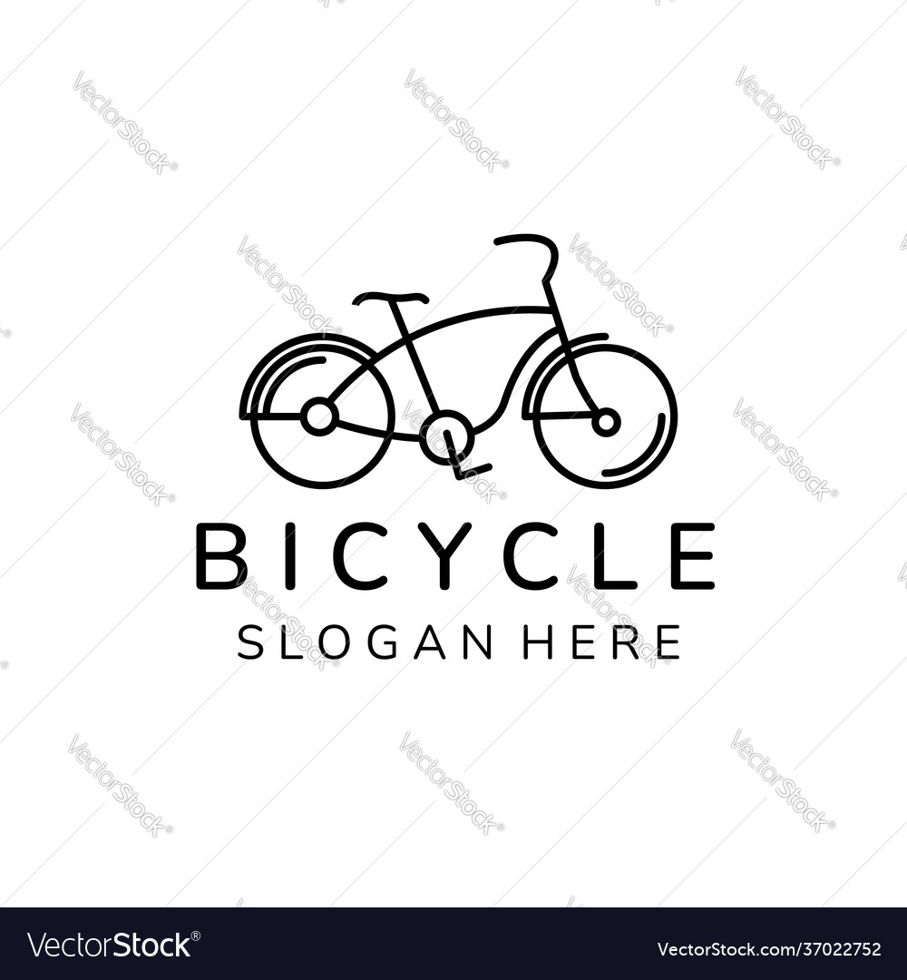 Bicycle line art minimalist simple icon logo