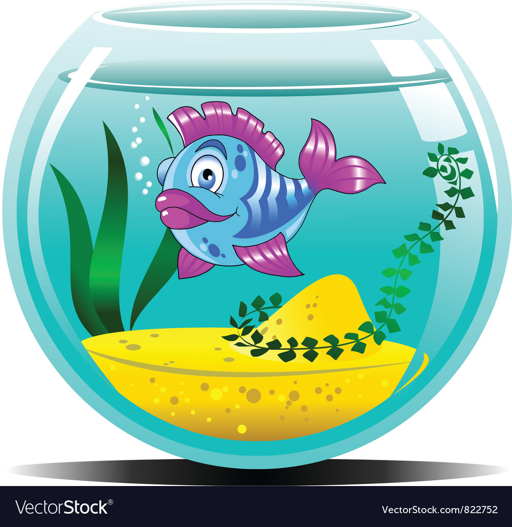 Blue aquarium Royalty Free Vector Image - VectorStock