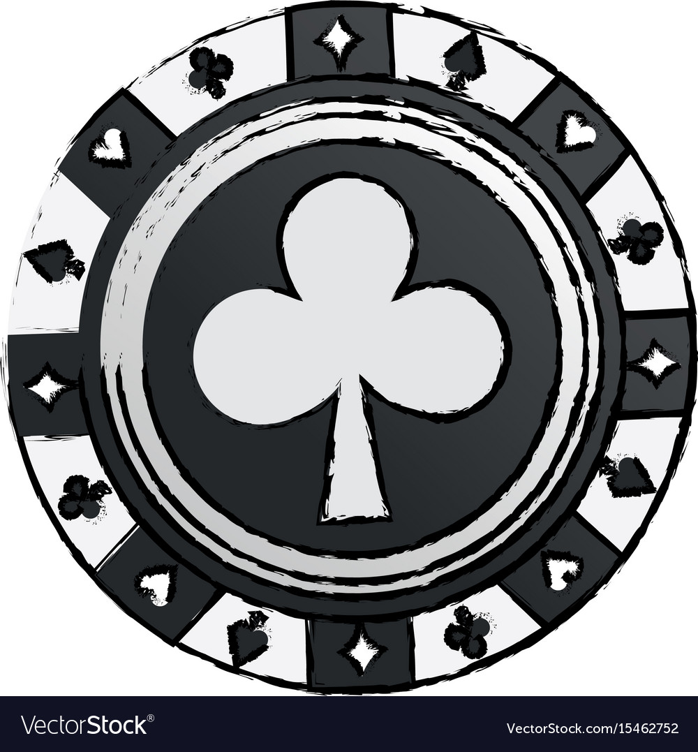 Casino chip vintage style ace poker game icon