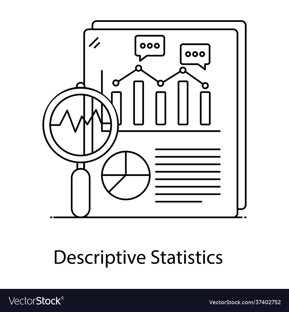 Descriptive statistics Royalty Free Vector Image