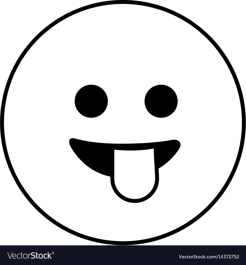 Emoticon kawaii face icon Royalty Free Vector Image