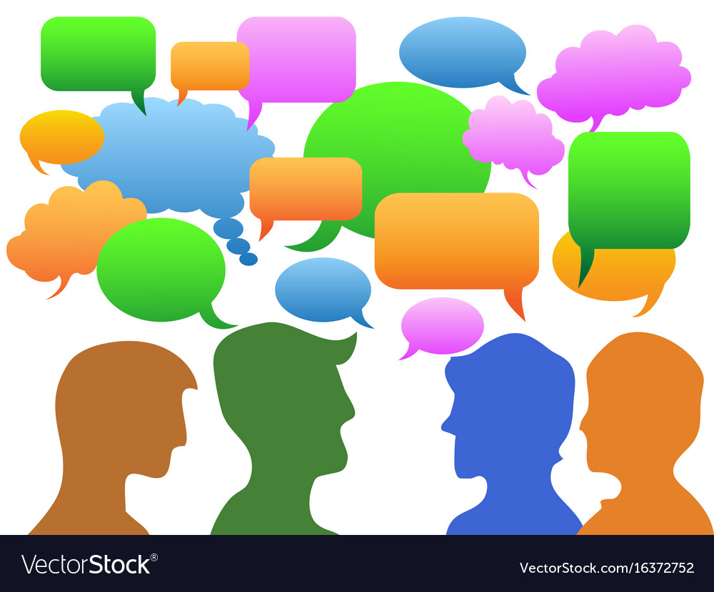 People communication in speech bubble Royalty Free Vector