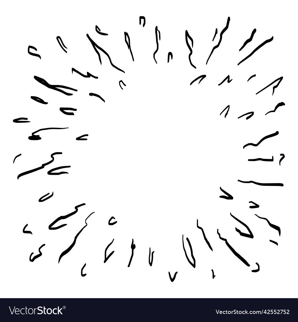 Starburst or sunburst hand drawn firework doodle vector image Starburst or sunburst hand drawn firework doodle