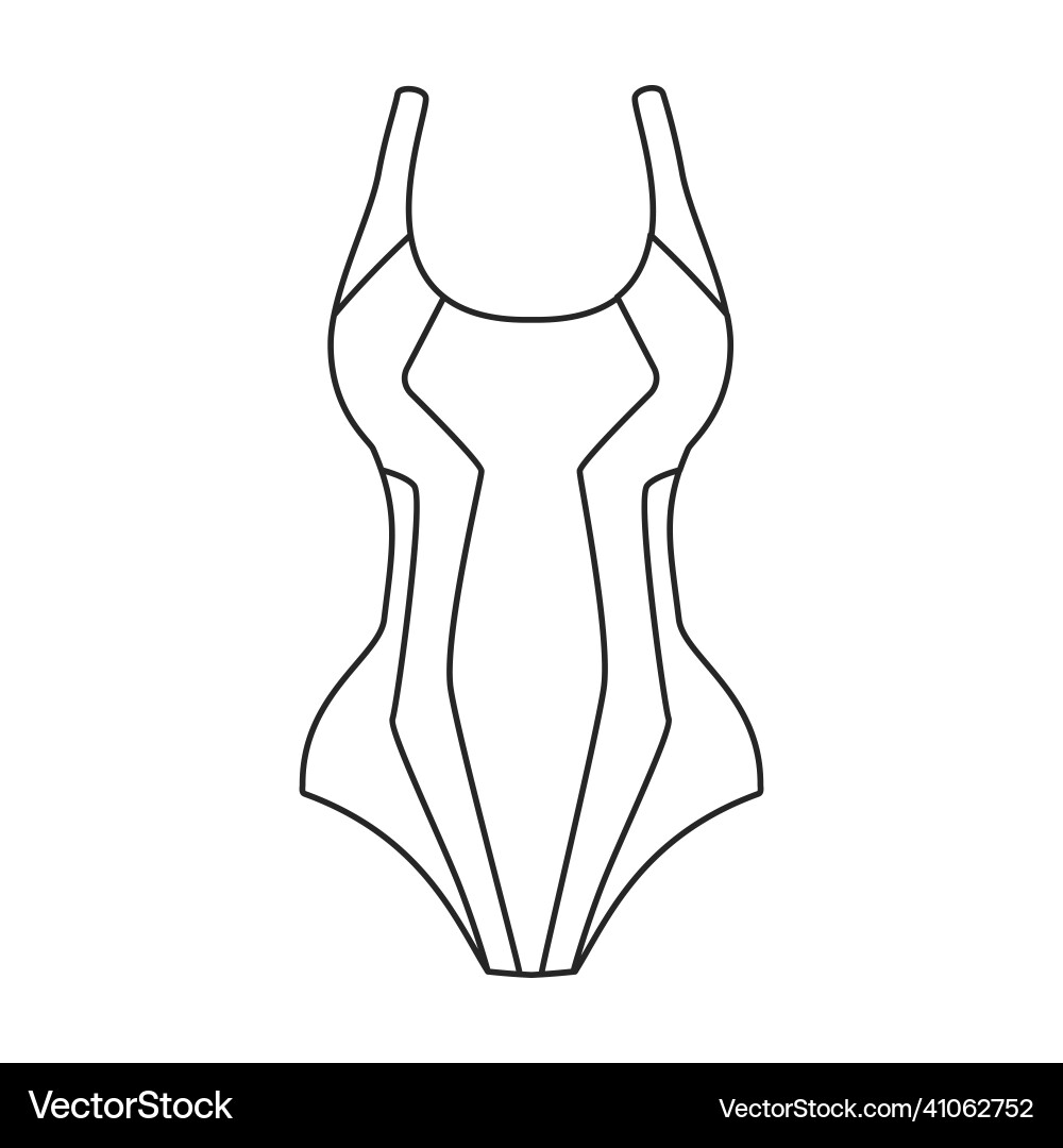 Swimsuit iconoutline icon isolated Royalty Free Vector Image