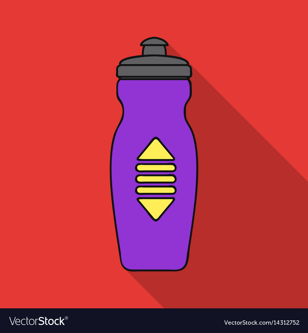 Water bottle icon in flat style isolated on white