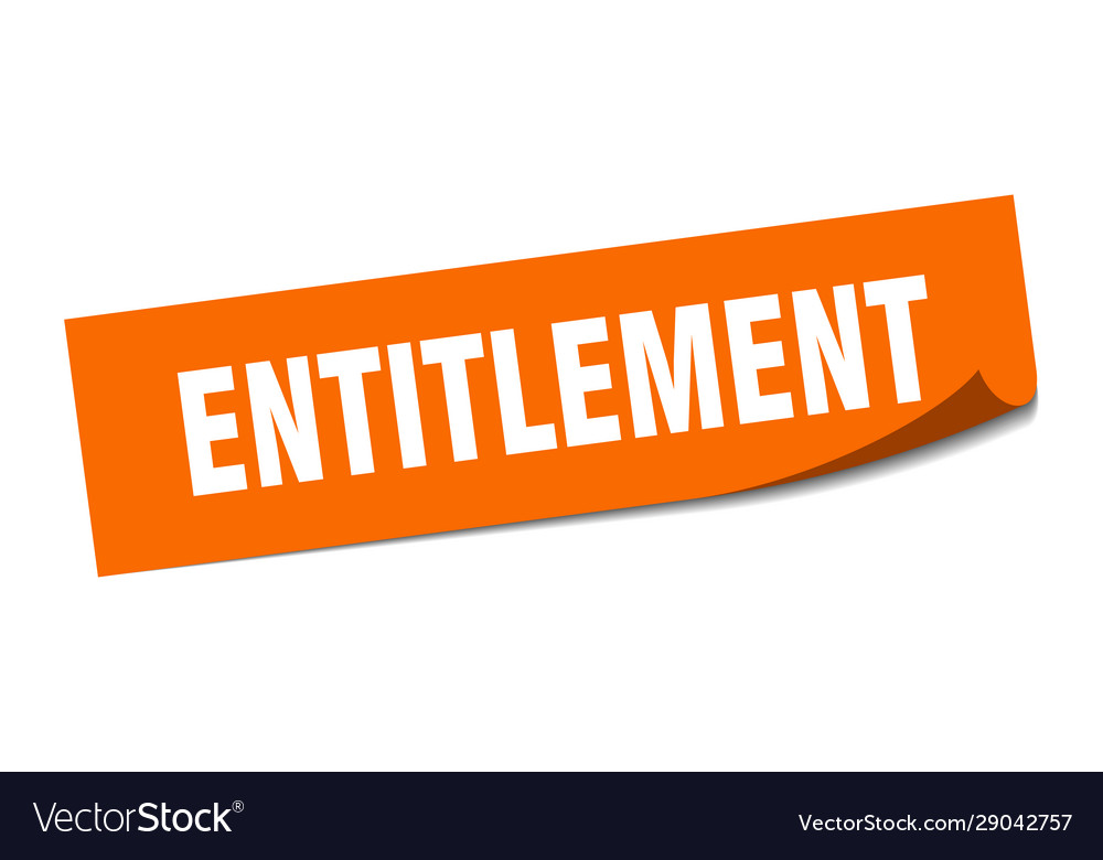 Entitlement sticker square sign