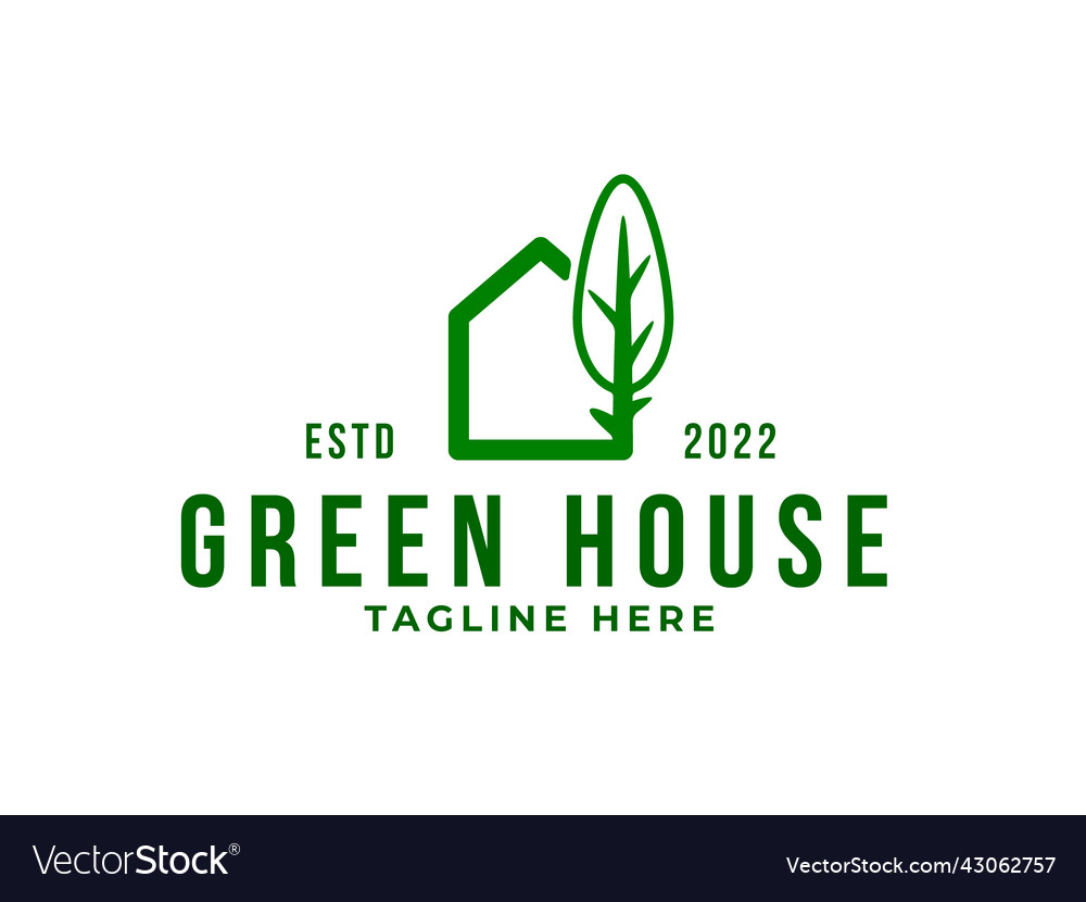 Green house logo design template Royalty Free Vector Image Green house logo design template Royalty Free Vector Image