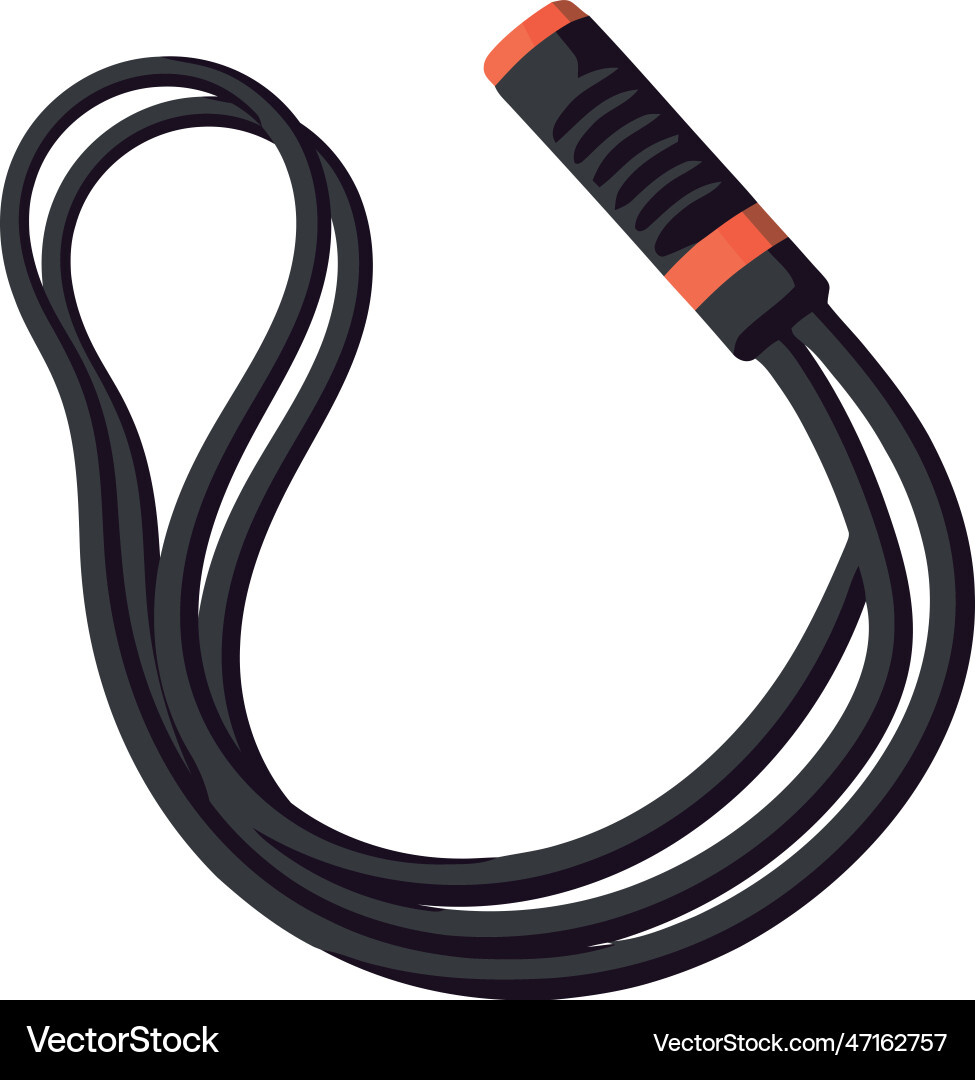 Jump rope equipment on white background Royalty Free Vector