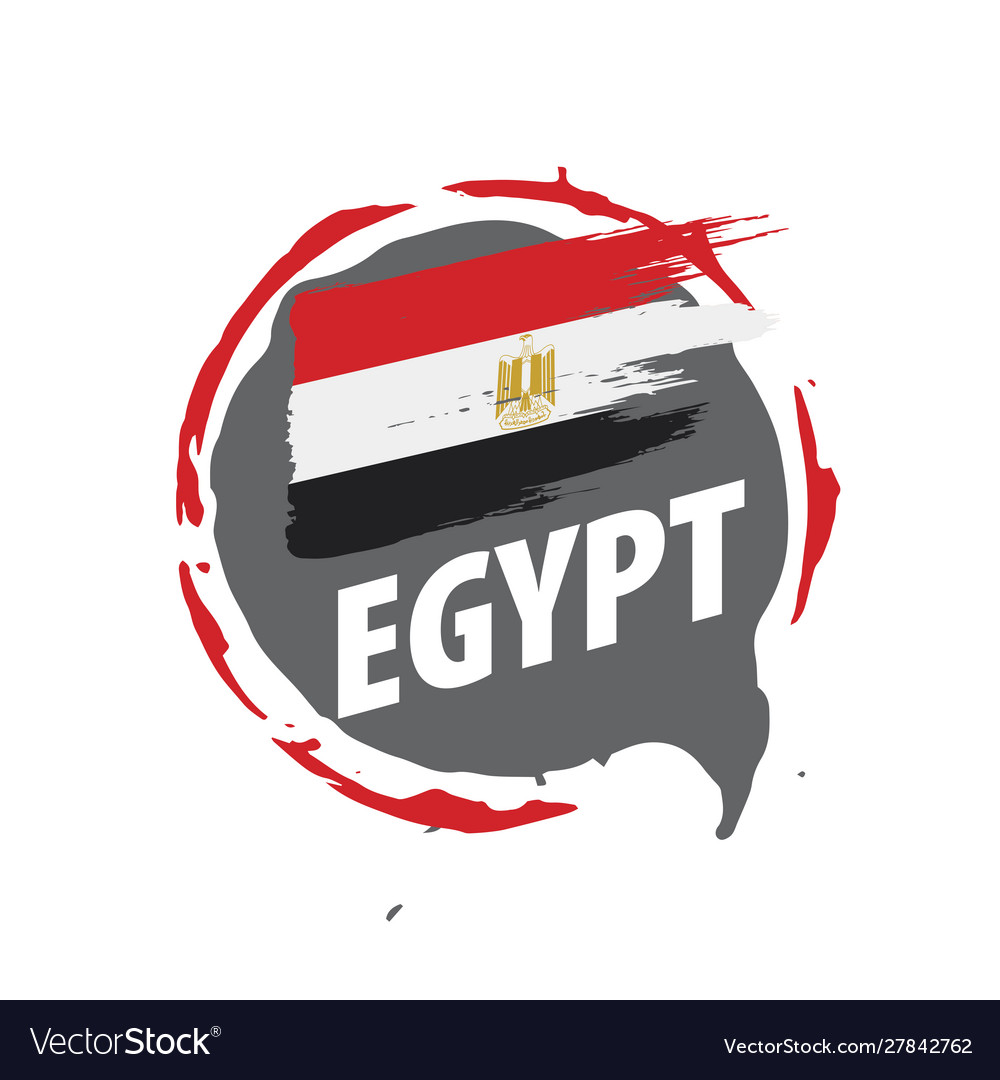 Egypt flag on a white Royalty Free Vector Image